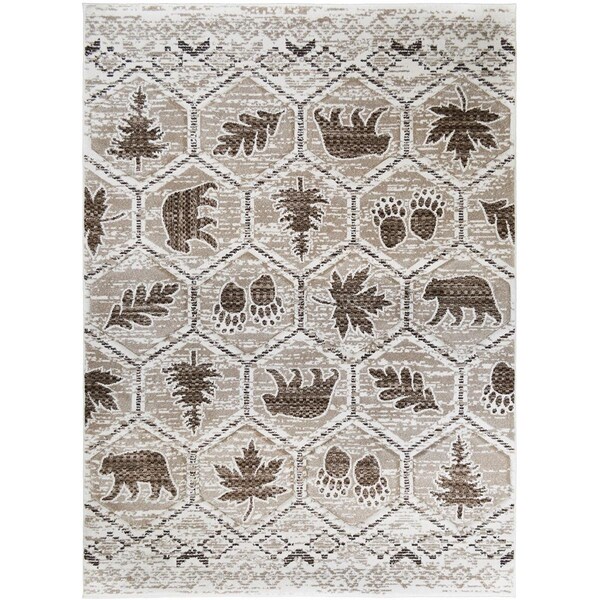 Sleep Ez 7 ft. 10 in. x 9 ft. 10 in. Tacoma Camp Creek Area Rug - Brown SL3636291 - main